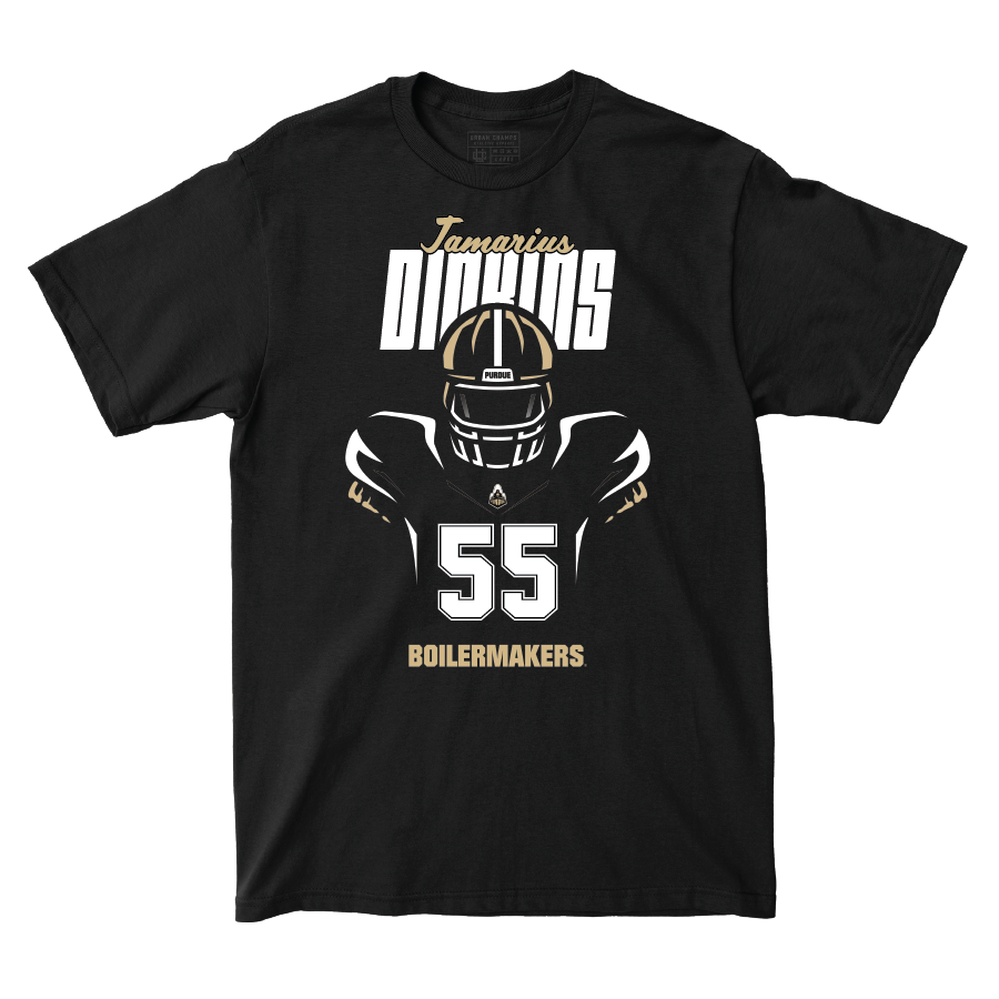 Silhouette Black Football Tee - Jamarius Dinkins | #55