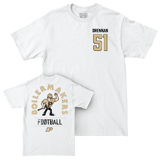 Football White Mascot Comfort Colors Tee   - Landon Drennan