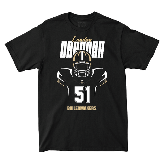 Silhouette Black Football Tee   - Landon Drennan