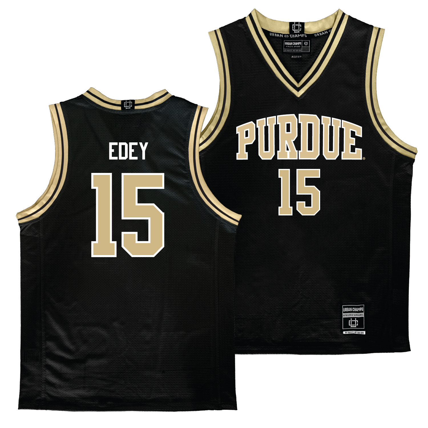 Top Players College Basketball Jerseys Men's #15 Zach Edey Jersey Purdue Boilermakers Gold 2022
