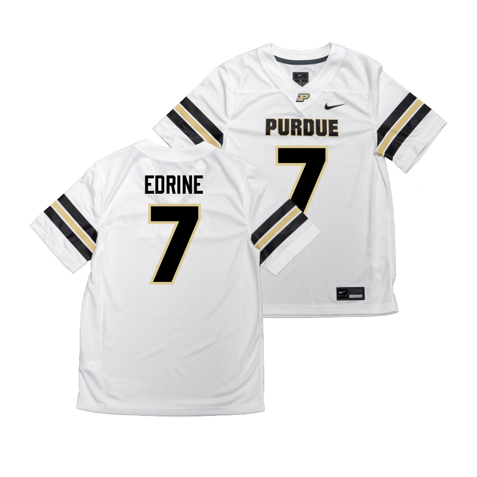 Nike Purdue Boilermakers White NIL Game Replica Football Jersey - Jahmal Edrine