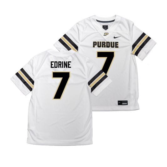 Nike Purdue Boilermakers White NIL Game Replica Football Jersey - Jahmal Edrine