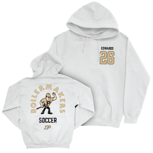 Women's Soccer White Mascot Hoodie  - Emily Edwards