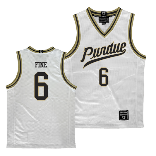 Purdue Men's Basketball White Jersey  - Aaron Fine