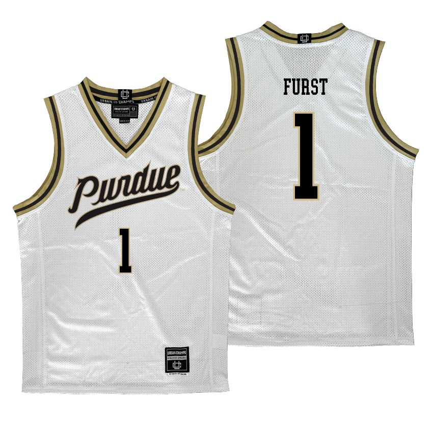 Purdue Men's Basketball White Jersey - Caleb Furst | #1