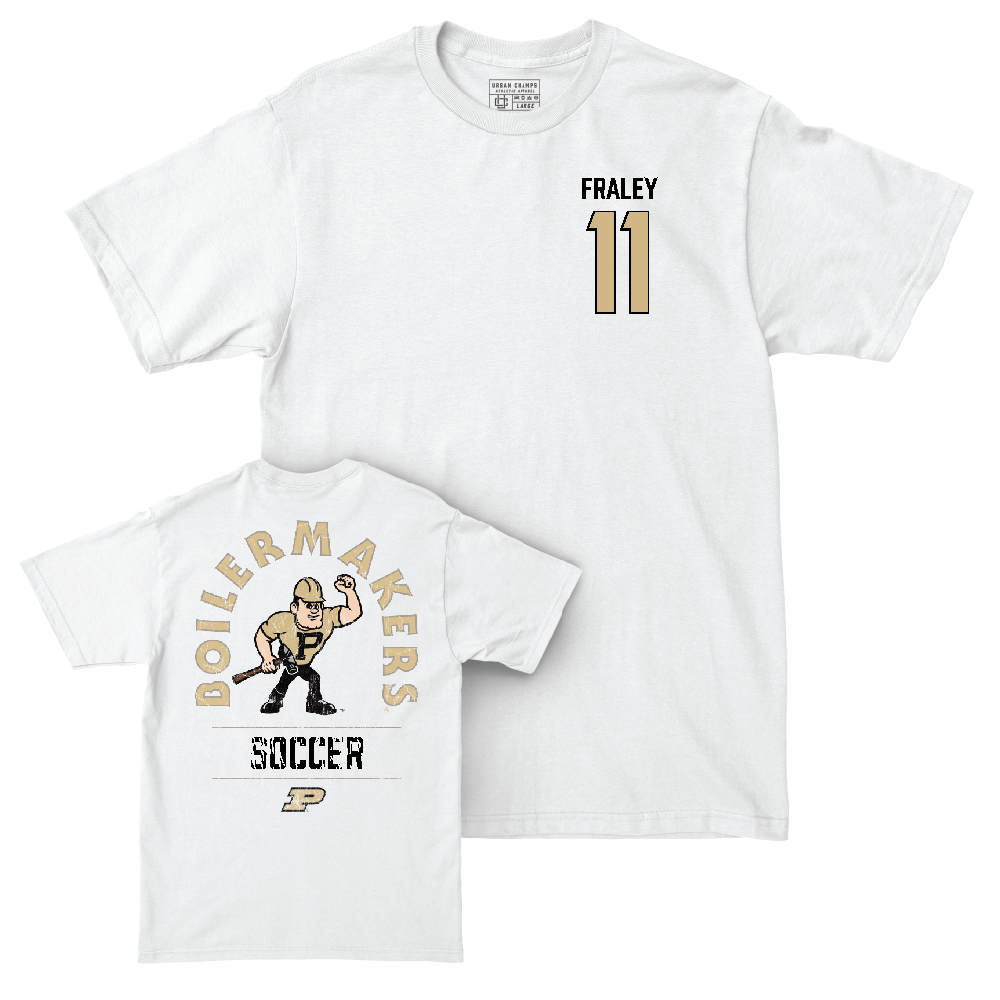 Women's Soccer White Mascot Comfort Colors Tee  - Lexi Fraley