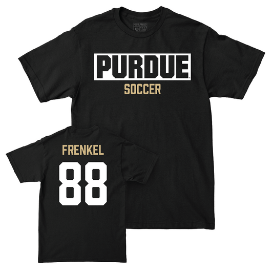 Women's Soccer Black Staple Tee  - Dina Frenkel