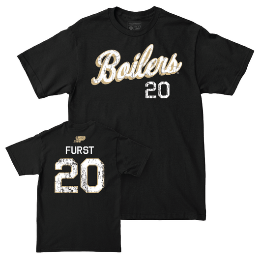 Men's Basketball Black Script Tee - Joshua Furst | #20