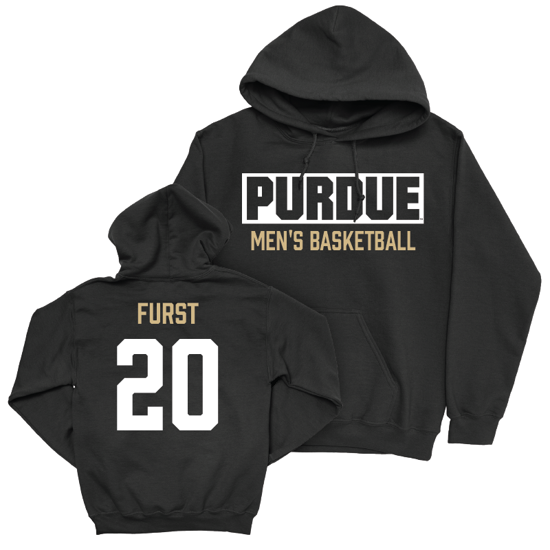 Men's Basketball Black Staple Hoodie - Joshua Furst | #20