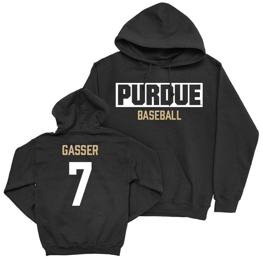 Baseball Black Staple Hoodie  - Camden Gasser