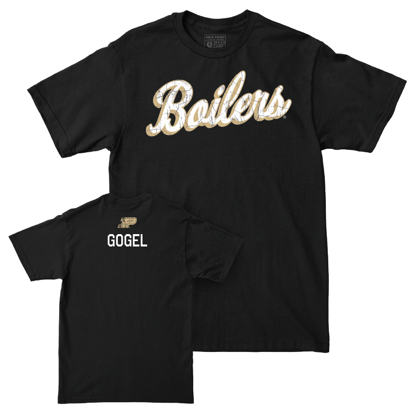 Track & Field Black Script Tee  - Grant Gogel