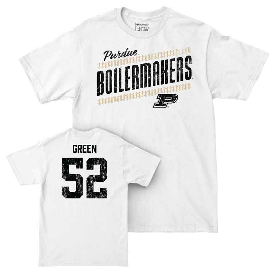 Football White Slant Comfort Colors Tee  - Roderick Green