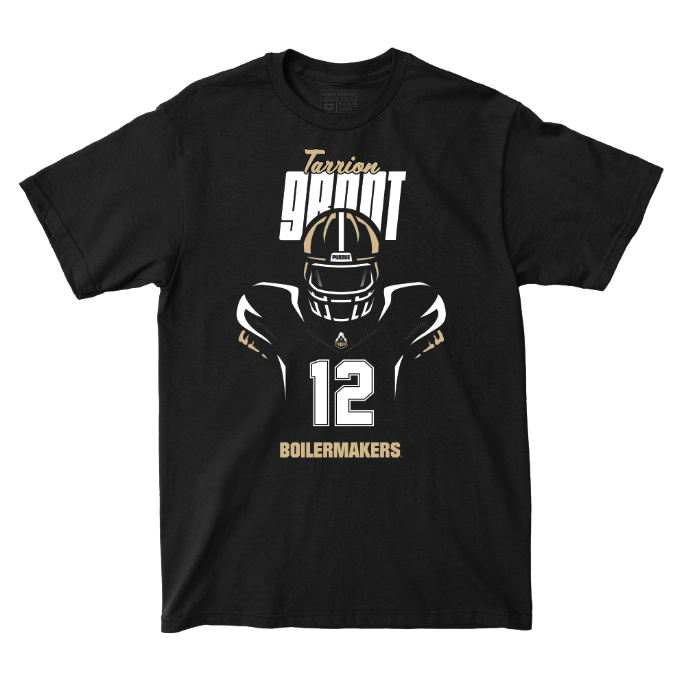 Silhouette Black Football Tee   - Tarrion Grant