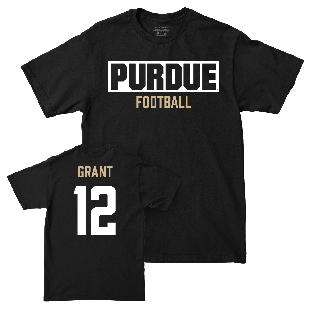 Football Black Staple Tee   - Tarrion Grant