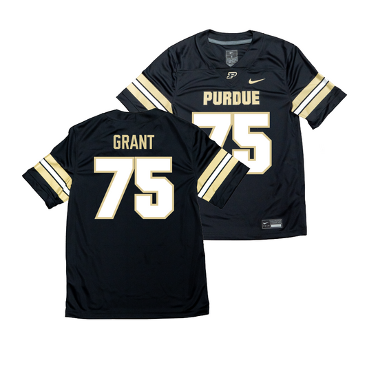 Nike Purdue Boilermakers Black NIL Game Replica Football Jersey  - Jalen Grant