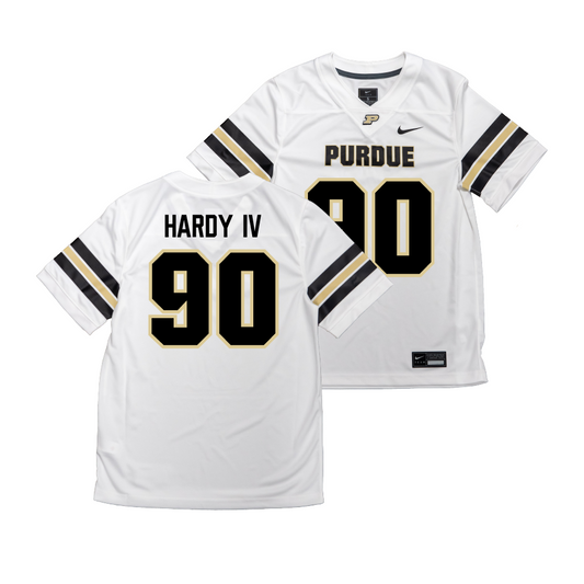 Nike Purdue Boilermakers White NIL Game Replica Football Jersey - James Hardy IV