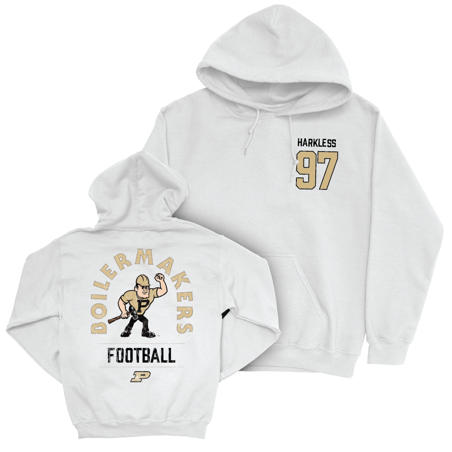 Football White Mascot Hoodie  - Jamarrion Harkless