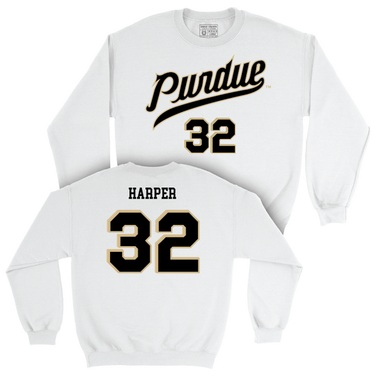 Women's Basketball White Shirsey Crew  - Alaina Harper