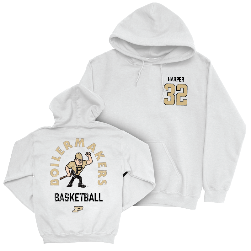 Women's Basketball White Mascot Hoodie  - Alaina Harper