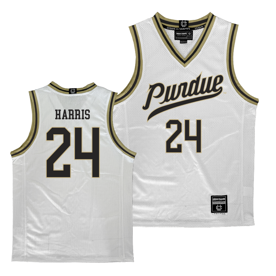 Purdue Men's Basketball White Jersey  - Gicarri Harris