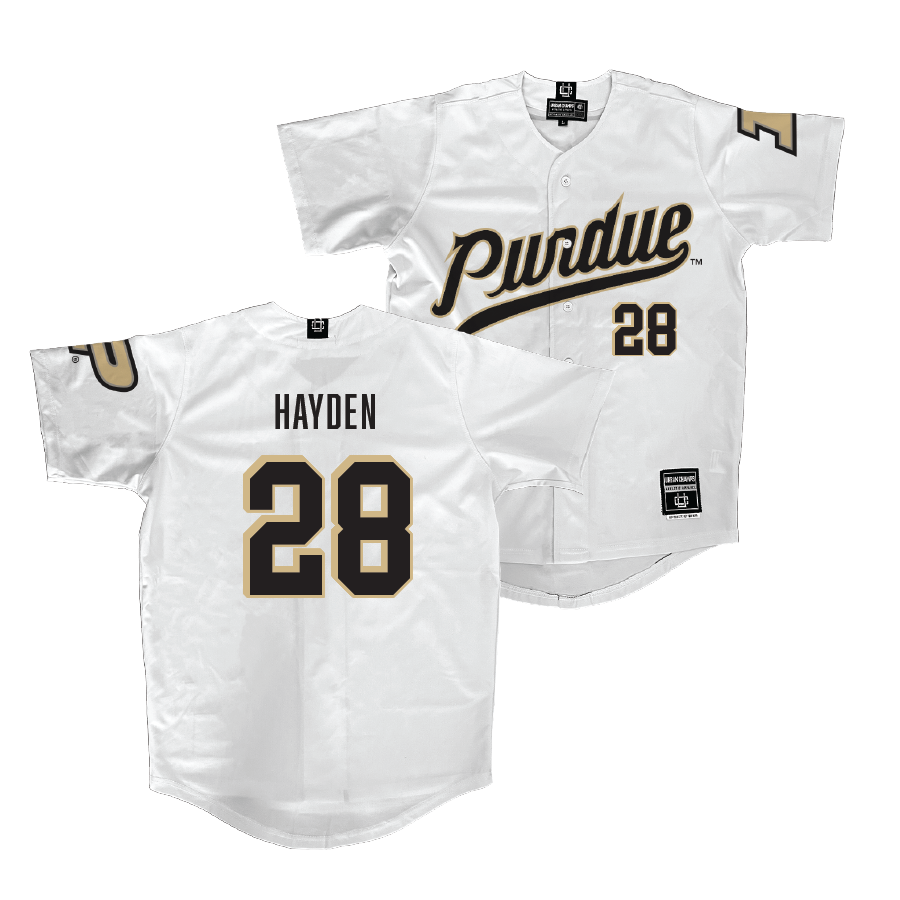 Purdue Baseball White Jersey   - Enas Hayden