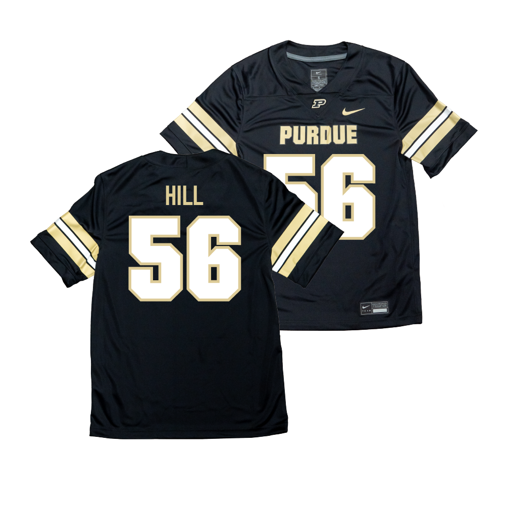 Nike Purdue Boilermakers Black NIL Game Replica Football Jersey  - Reese Hill