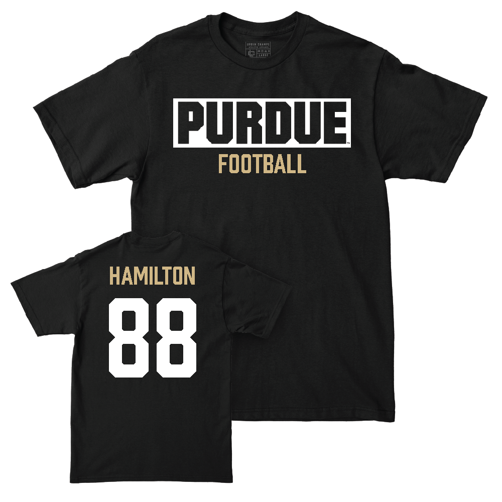 Football Black Staple Tee   - Donovan Hamilton