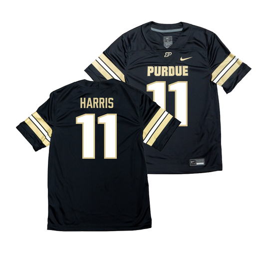 Nike Purdue Boilermakers Black NIL Game Replica Football Jersey - Tra’Mar Harris