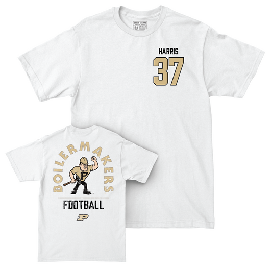 Football White Mascot Comfort Colors Tee   - Antonio Harris