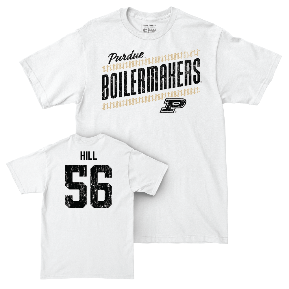 Football White Slant Comfort Colors Tee   - Reese Hill