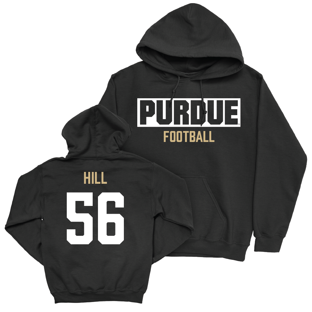 Football Black Staple Hoodie   - Reese Hill