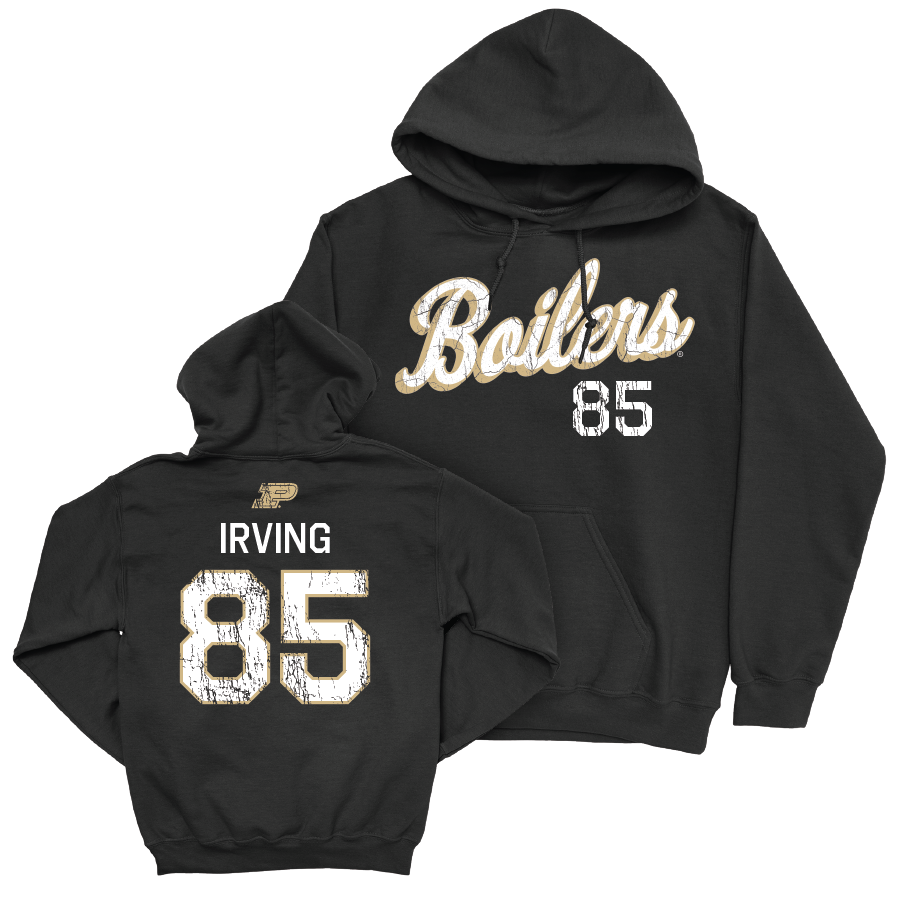 Football Black Script Hoodie   - Caleb Irving