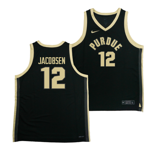 Nike Purdue Boilermakers Black NIL Game Replica Basketball Jersey - Daniel Jacobsen