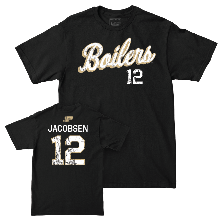 Men's Basketball Black Script Tee  - Daniel Jacobsen