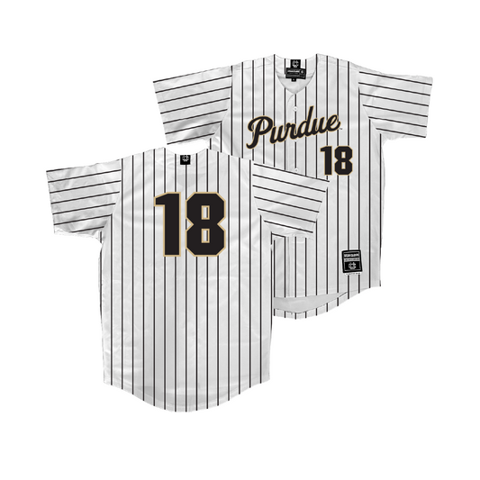 Purdue Baseball White Jersey  - Trenerry Joe