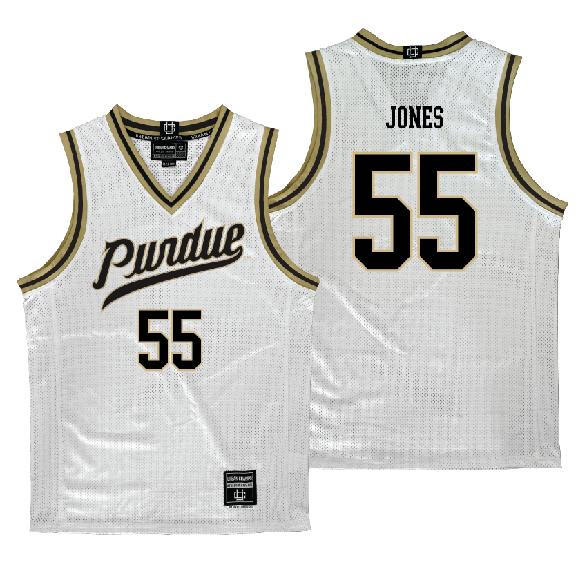 Purdue Men's Basketball White Jersey - Lance Jones | #55