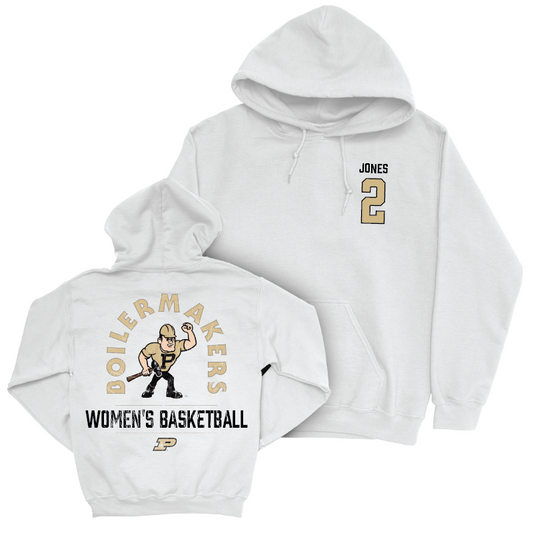 Women's Basketball White Mascot Hoodie - Rashunda Jones | #2