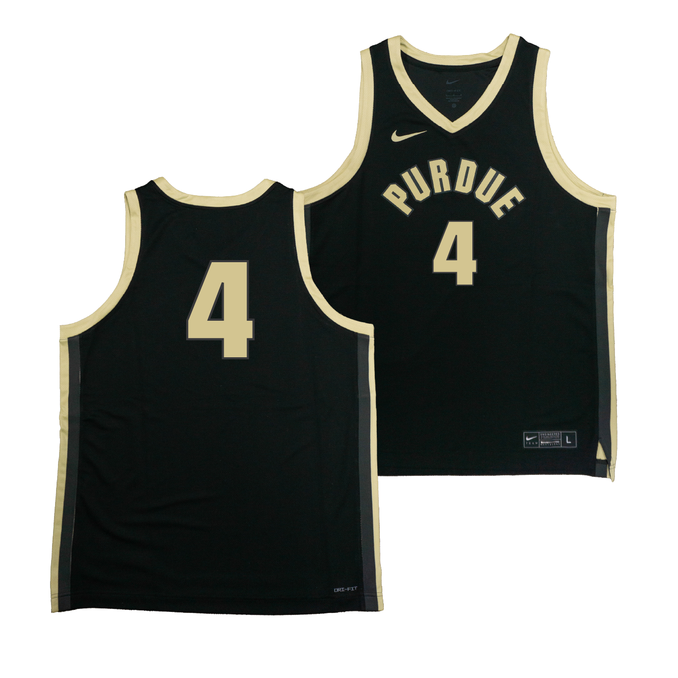 Nike Purdue Boilermakers Black NIL Game Replica Basketball Jersey - Trey Kaufman-Renn | #4