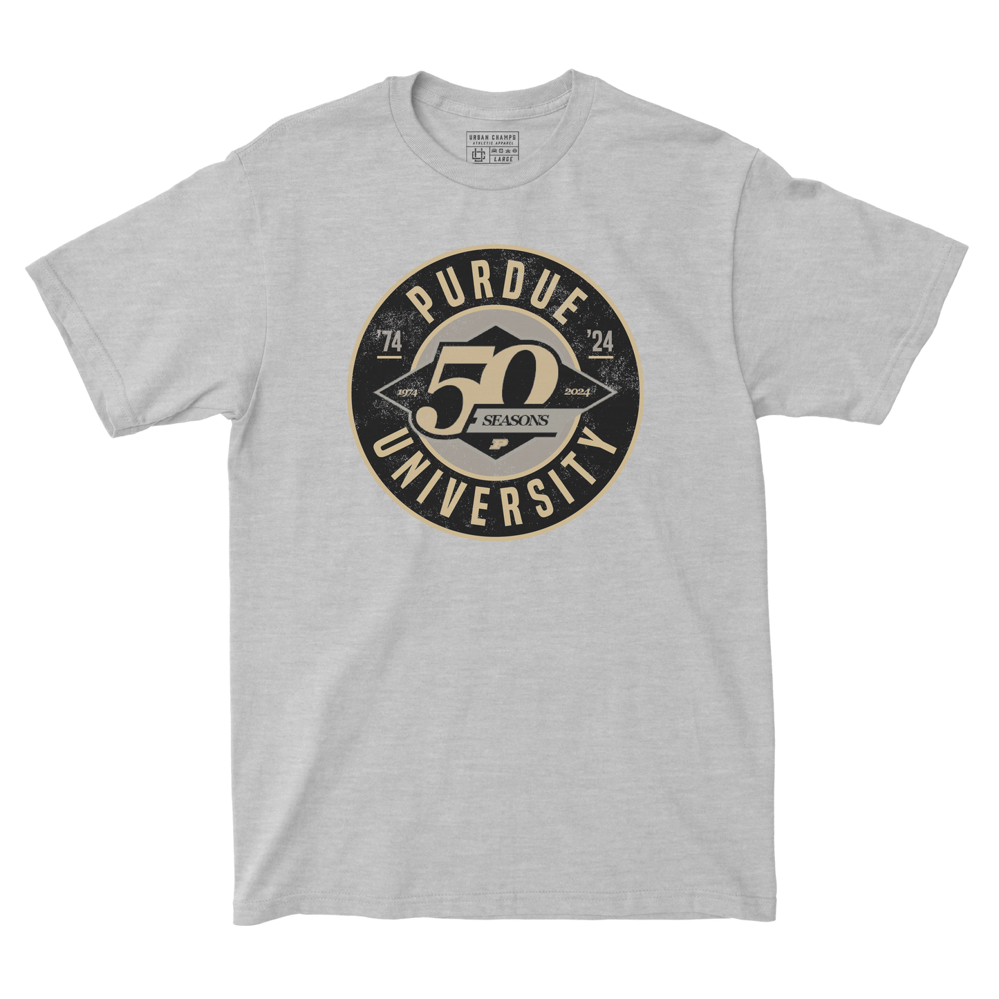 Purdue Women’s Athletics 50th Anniversary Circle Sport Grey Tee