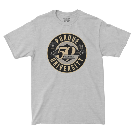 Purdue Women’s Athletics 50th Anniversary Circle Sport Grey Tee