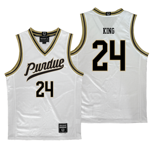 Purdue Men's Basketball White Jersey - Sam King | #24