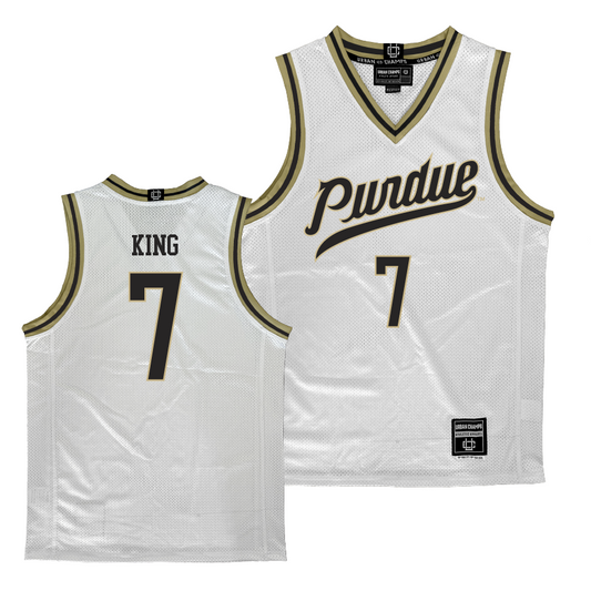 Purdue Men's Basketball White Jersey - Sam King | #7