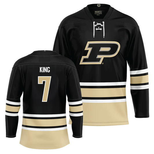 Purdue Men's Basketball  Black Hockey Jersey - Sam King | #7