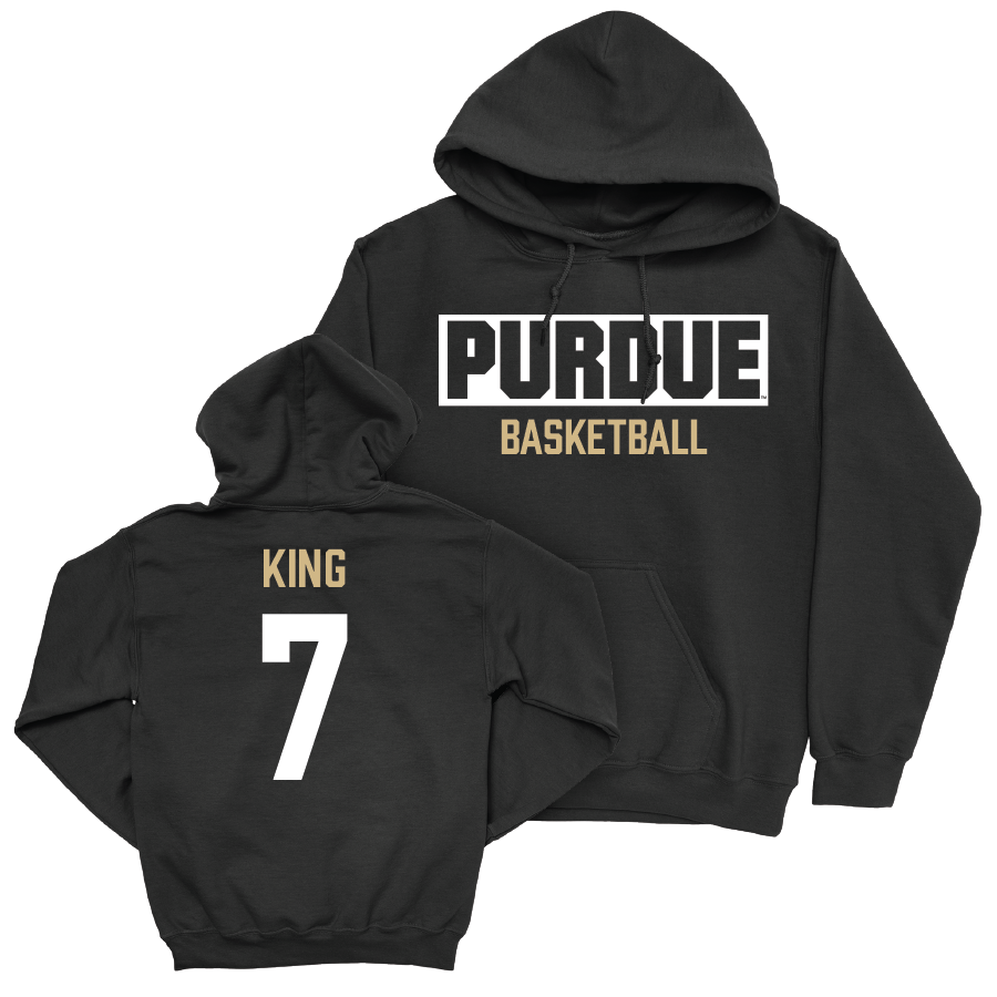 Men's Basketball Black Staple Hoodie - Sam King | #7