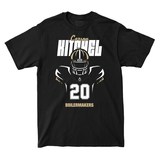 Silhouette Black Football Tee   - Carson Kitchel