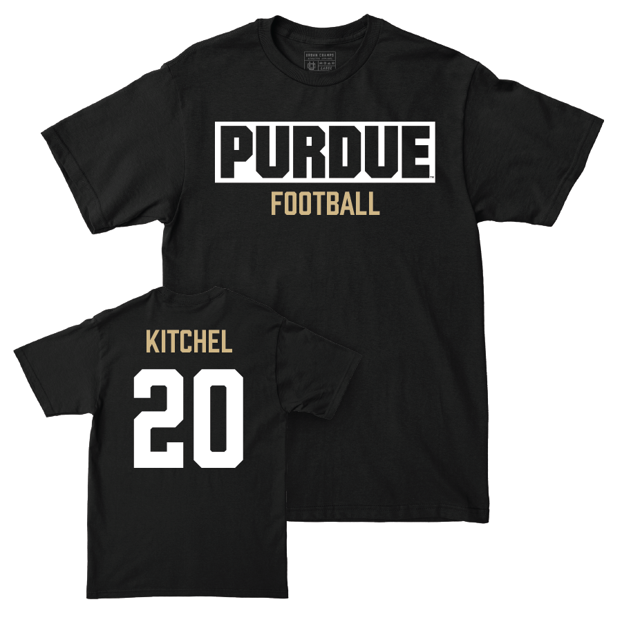 Football Black Staple Tee   - Carson Kitchel