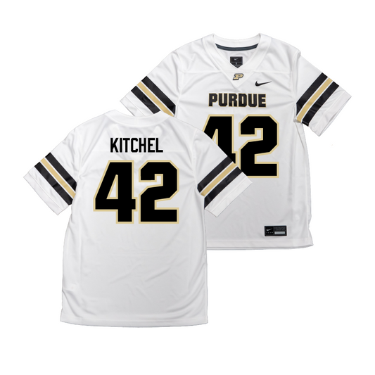 Nike Purdue Boilermakers White NIL Game Replica Football Jersey - Cooper Kitchel