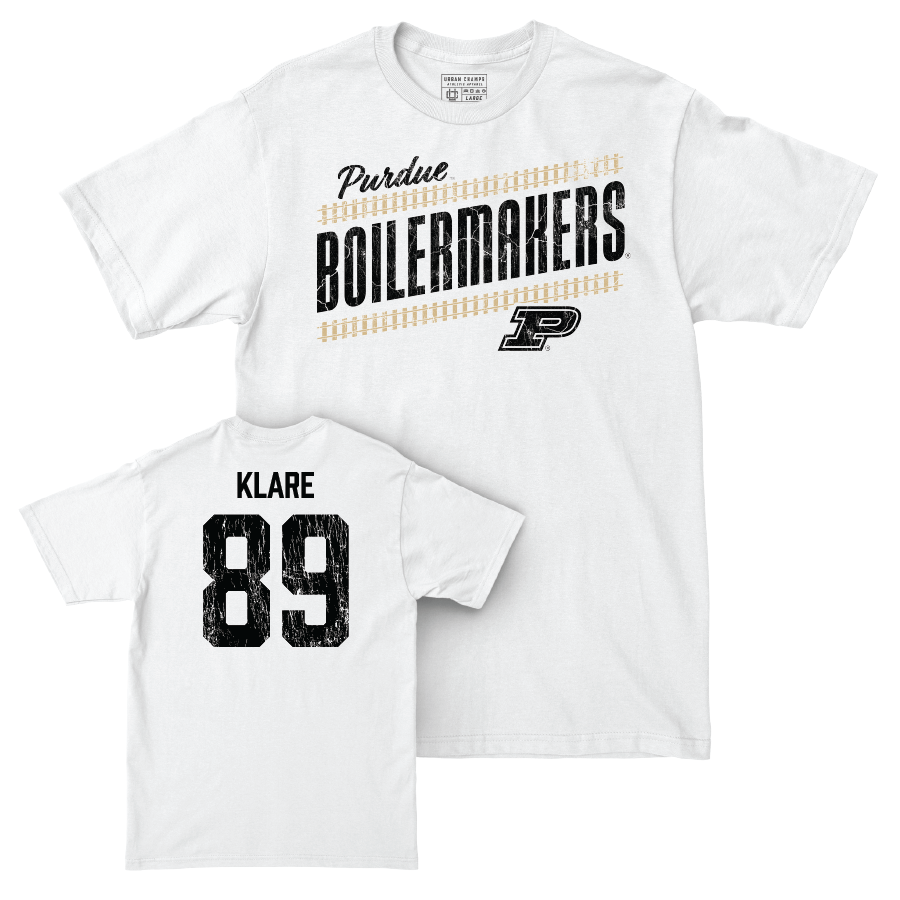 Football White Slant Comfort Colors Tee   - Luke Klare