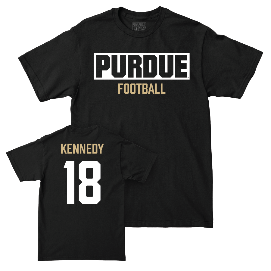 Football Black Staple Tee  - Demeco Kennedy