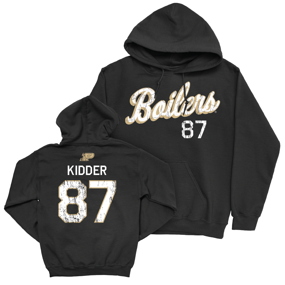 Football Black Script Hoodie   - Adam Kidder